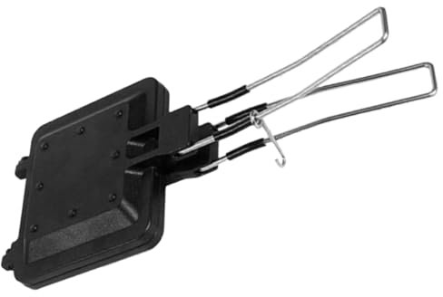 BESTonZON Antihaftbeschichtete Sandwichpfanne Aus Aluminium Doppelseitige Bratpfanne Mit Ergonomischem Griff Praktischer Küchenhelfer Für Frühstück Und Camping