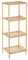 Relax World Badezimmerregal mit 4 Ablagen, Holz,Tanne, Mehrzweck-Regale, Bücherregal, Küche, Garage, Garten, Bücherregal, natürliche Farbe, 35 x 30 x 100 cm (35 x 30 x 100 cm)