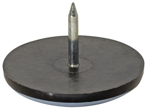 WAGNER Nagelgleiter 4tlg. - Ø 30 x 5/23 mm, PFTE Möbelgleiter schwarz/grau zum Nageln, für robuste Böden - Made in Germany - 15183099