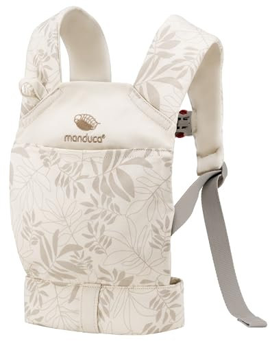 manduca Doll Carrier - Geeignet für Kleinkinder ab 18 Monaten - Puppenzubehör - Puppentragetuch aus Bio-Baumwolle für Babypuppen und Kuscheltiere ,BotanicVanilla