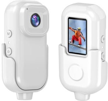 Andoer Mini WiFi Action Camera 1080P 30fps Digital Video Camera with 0.96in LCD Screen Built-in Rechrageable Battery Motion Detection with Magnetic Mount Back Clip Protective Cover