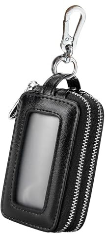 Autoschlüsseletui für Audi Q3 (8U) 2014-2018,Unisex Doppelreißverschluss Schlüsselanhänger Geldbörse Zubehör Schützender Schlüsselkasten Exquisit Modisch und Tragbar