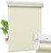 Moonice Cordless Roller Blinds No Drill No Tools Roller Blinds Blackout Shades with Heat Insulation Easy to Install Waterproof Window Shades for Home Ofiice Bathroom (Beige, Custom Size)