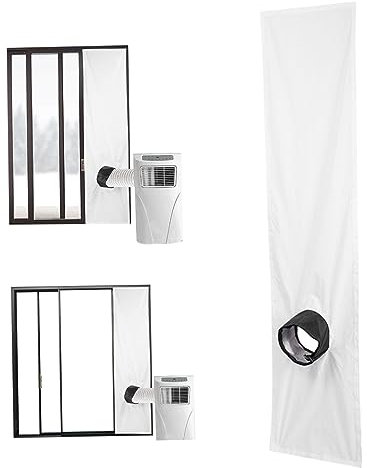 Liummrcy Kit de Ventilateur AC Portable, Bouton de fenêtre de climatiseur Portable 300 cm Tapis de Fixation étanche réglable Kit de fenêtre de climatisation Mobile, 300 cm