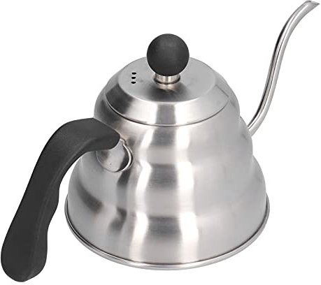 Pour Over Coffee Kettle, Stove Top Gooseneck Kettle Stainless Steel Tea Kettle with Long Gooseneck Spout Coffee Maker Drip Kettle Coffee Kettle for Home Cafe Office Silver (1.2L)