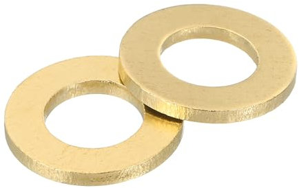 QUARKZMAN M8 Arandela Plana, 30pcs Arandelas de Latón 8x16x1.5mm (ID*OD*Grosor) Anillo de Junta de Sellado Metálico para Tornillos Tuercas y Pernos