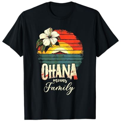 Ohana Means Family Hawaii Sommer Palmen Beach T-Shirt