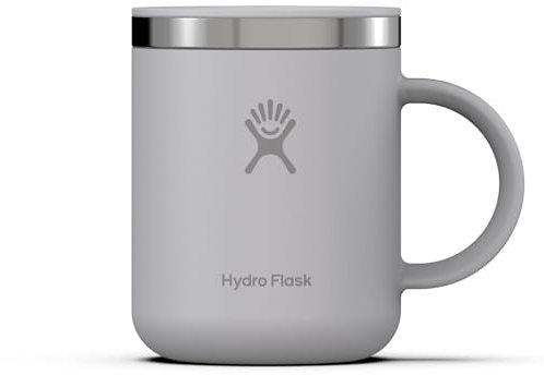 Hydro Flask - Travel Coffee Mug 354 ml (12 oz) - Gobelet Isotherme en Acier Inoxydable - Poignée et Couvercle à Pression - Birch