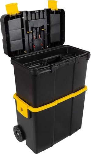 Handy Carrello Portautensili, 2in1, Polipropilene, Giallo e Nero - Carrelli portautensili, Ideale per Elettroutensili e Garage