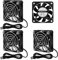 ALAMSCN 4 Stück 60mm USB Lüfter 5V PC Lüfter Gehäuselüfter USB PC Ventilator mit Metallgitter Kompatibel mit Chassis Verstärker Router, 60 x 60 x 15mm