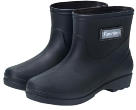 LOVIVER Stivali da pioggia da donna, scarpe da pioggia, eleganti, comodi, impermeabili, antiscivolo, stivali da pioggia a metà polpaccio, per pesca
