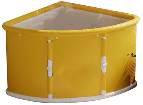 haiyusm® Tragbare Faltbare Badewanne für 2 Personen, Komfort und Stabilität, Große Familie Badewanne für SPA, mit Rückenlehne und Kissen, Rutschfest (Runden, Gelb)