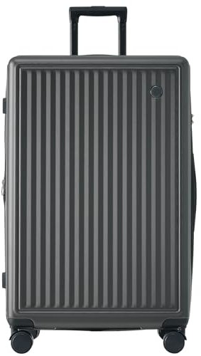 Physport Hartschalen-Koffer, Rollkoffer, Reisekoffer, Handgepäck 4 Rollen, ABS-Material, TSA Zollschloss, Leise 360-Grad-Räder, 43 * 27 * 66, Grey