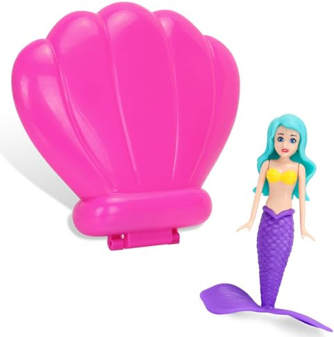 VReder Meerjungfrauen Pool Tauchen Spielzeug, Tauchen Meerjungfrauen Schwimmbad Zubehör Kinderspielzeug, Unterwasser-Pool Training kleine Meerjungfrau Sommer Party (Rosa Schachtel Lila)