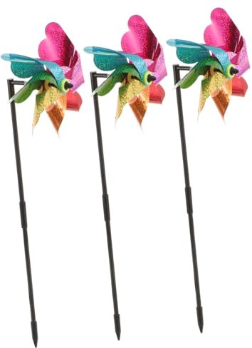 TOYANDONA 3 Sätze Windmühlendekoration Windmühlen Für Den Hofgarten Windradspinner Für Den Hof Gartenwindmühle Dekoration Windmühle Im Freien Dekorative Windmühle Plastik 3 Stück * 3