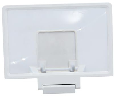 SHINEOFI Handy-bildschirmverstärker Hd Mit Faltbarem Halter Smartphone Bildschirmlupe Für Videos Und Lesen Weiß