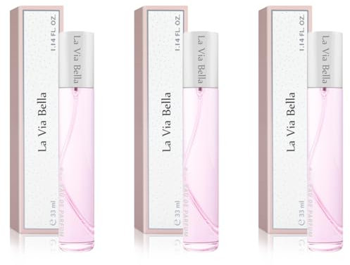NAINA Damenparfüm Set La Via Bella 3x 33ml – Inspirierte Parfüm Damen – Parfümfläschchen Spray, Flakon Eau de Parfum – Einzigartiger Duft und Dufterlebnisse - Damendüfte Satz mit drei 33ml