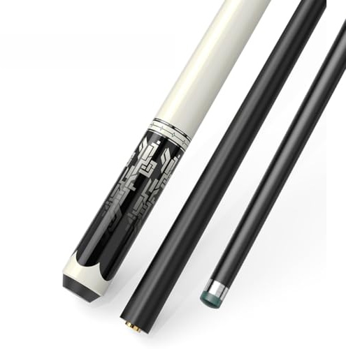 YWRU Taco de Billar, 2 Piezas Fibra De Carbono 10mm 11.5mm 13mm Punta Snooker Palo De Billar Profesional de Baja deflexión Pool Cue con Bolsa/Estuche(Size:10MM,Color:R1)