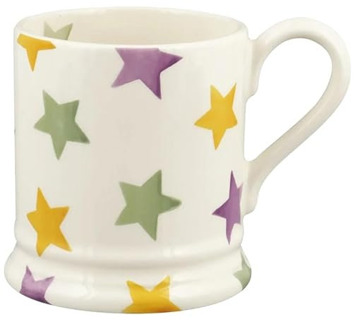Emma Bridgewater Stars Half-Pint Mug, Green, Yellow and Purple