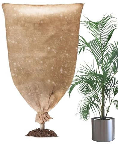 Sackleinenbeutel für Pflanzen, Sackleinen, Frosttuch, Pflanzenschutz, Gefrierschutz, Sack, Tuch für Frost, Gemüse, Regen, Hof, Blumen, Baum, Schnee