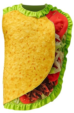 Kostüm für Essen | Halloween Dress Up Taco Costume Kostüm: lustige Outfits für Frauen Teenager Erwachsenenkleider Mardi Gras Veranstaltungen Fotos Schule Geburtstag Karneval
