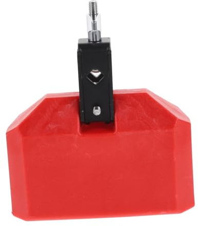 Schlagzeug Kuhglocke 6 Zoll Rotes Zubehör für Percussion Instrumente | Pvc Oberfläche, Verschleißfest und Leicht zu Reinigen, Glatte Ausführung, Kompaktes Teil für Satz und Bühne