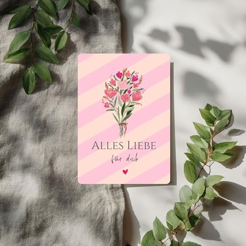 Lilly Braun Postkarten – hochwertige Grußkarten A6 mit Umschlag, 280 g/m², Made in Germany – liebevolle Motive für Geburtstag, Freundschaft & besondere Anlässe (Alles Liebe für dich)