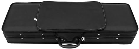 4/4 Full Size Violin Case Oxford Cloth Hard Shell Violin Box Lightweight Carrying Bag Portable Violin Storage Case Musical Instrument Protection Bag with Shoulder Straps and Soft Velvet Cover Cloth