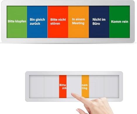 Büro Türschild,Bitte Klopfen,Nicht im Büro,Bin Gleich Zurück,Bitte Nicht Stören Schild,In Einem Meeting,Komm rein,Büro Türschild Mit Schiebe Funktion
