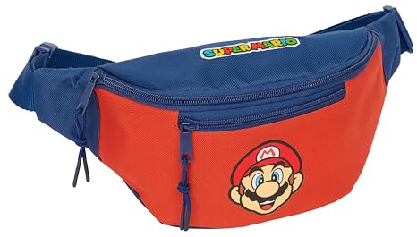 SUPER Mario Mamma MIA Gürteltasche mit Außentasche, ideal für Jugendliche und Kinder verschiedener Altersgruppen, bequem und vielseitig, Qualität und Widerstandsfähigkeit, 23 x 9 x 12 cm