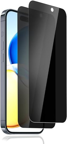 Carantee Sichtschutz für Panzerglas für iPhone 15 Pro Max Schutzfolie, 2 Stück Privacy Blickschutz Displayschutz, Anti-Spähen 9H Härte, HD Klar Blasenfrei, für Großraumbüro Bahn Café