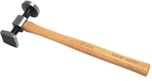 Performance Tool W1012 Heat-Shrinking Hammer, High Carbon Drop Forged Steel Head, Genuine Hickory Handle, Ideal for Metal Working with Dolly