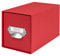 Rössler SOHO CD Storage Box with Metal Index Holder - Red