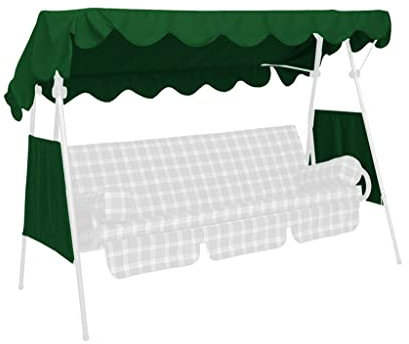 Angerer Freizeitmöbel GmbH Hollywoodschaukel Sonnendach - passend für viele 3-Sitzer Hollywoodschaukeln - Schaukeldach Made in Germany (Swingtex grün, 200 x 120 cm)