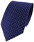 TigerTie Designer Seidenkrawatte in blau dunkelblau silber gepunktet