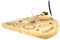Small Wooden Cheese Board With Cutting Wire And Mouse Decoration