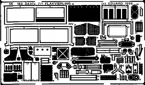 Eduard Accessories 35183 Modellbauzubehör Sd.kfz 7/1 Flakvierling Detailbausatz