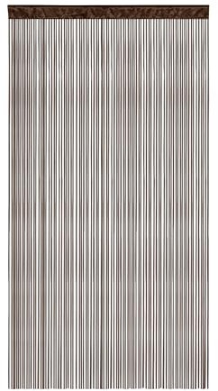 Victoria M. Leonora Tenda a Fili per Porte Divisorio per Stanze con Passante per Bastone Lavabile Accorciabile, 100 x 245 cm, Marrone