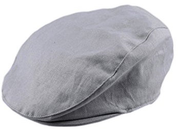Bienzoe Jungen Baumwolle Leinen Golf Bäcker Mützen Grau Größe 6/8
