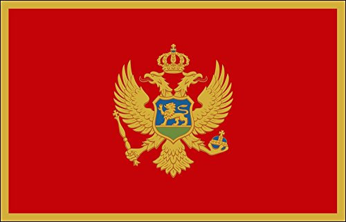 Fan-O-Menal Länderflagge - Montenegro - Gr. ca. 40x30cm - 77112 - Stockländerfahne