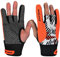 1 Paar rutschfeste Profi-Kegelhandschuhe - Bequemes Bowling-Zubehör, fingerlos. Zum Instrumente spielen, für Sports und Bowling L Orange