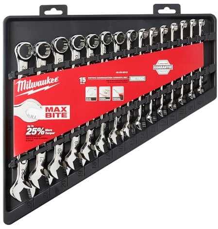 Milwaukee MLW48-22-9515 Combination Wrench Set, Metric
