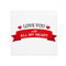DIYthinker Valentine Love You with All My Heart Anti-Rutsch Boden Pet Matte quadratisch Badezimmer Wohnzimmer Küche Tür 60/50 cm Geschenk, Gesponnenes Polyester, mehrfarbig, 50X50cm