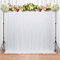 WedDecor White Wedding Backdrop Curtain 3m x 6m, Silk Backdrop Curtain Fabric Photo Booth Studio Background Decoration for Christmas, Wedding Party, Events, Photography, Home Decor