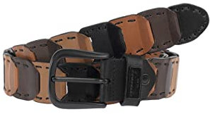 Cipo & Baxx Herren Gürtel Robust Design Ledergürtel Belt CG104 Taba 90
