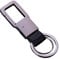 Cerbery - Schlüsselanhänger aus Leder mit Ringen und Geschenkbox - Auto Geschenk Schlüsselband Schlüsselbund Schlüsselhalter Schlüsselring (Silber)
