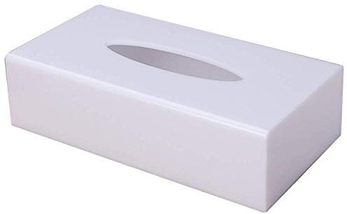 aoory Kosmetiktuchspender für das Büro, rechteckig, Acryl, Weiß