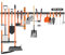 HORUSDY 64 Inch Adjustable Storage System, Wall Mount Tool Organizer, Tool Hangers for Mop and Broom Holder Shovel, Rake, Broom, Mop Holder, Etc
