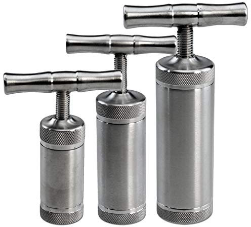 Black Leaf - T-Press - Prensa de polen de acero inoxidable en tres tamaños (M)