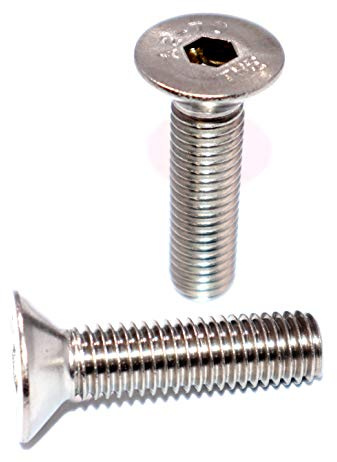 Senkkopfschrauben mit Innensechskant und Vollgewinde M8x20 DIN 7991 ISO 10642 Edelstahl A2 Stückzahl 50 Vollgewindeschrauben Senkschrauben